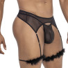 CandyMan String et porte-jarretelles Voltis 2 Pièces Noir